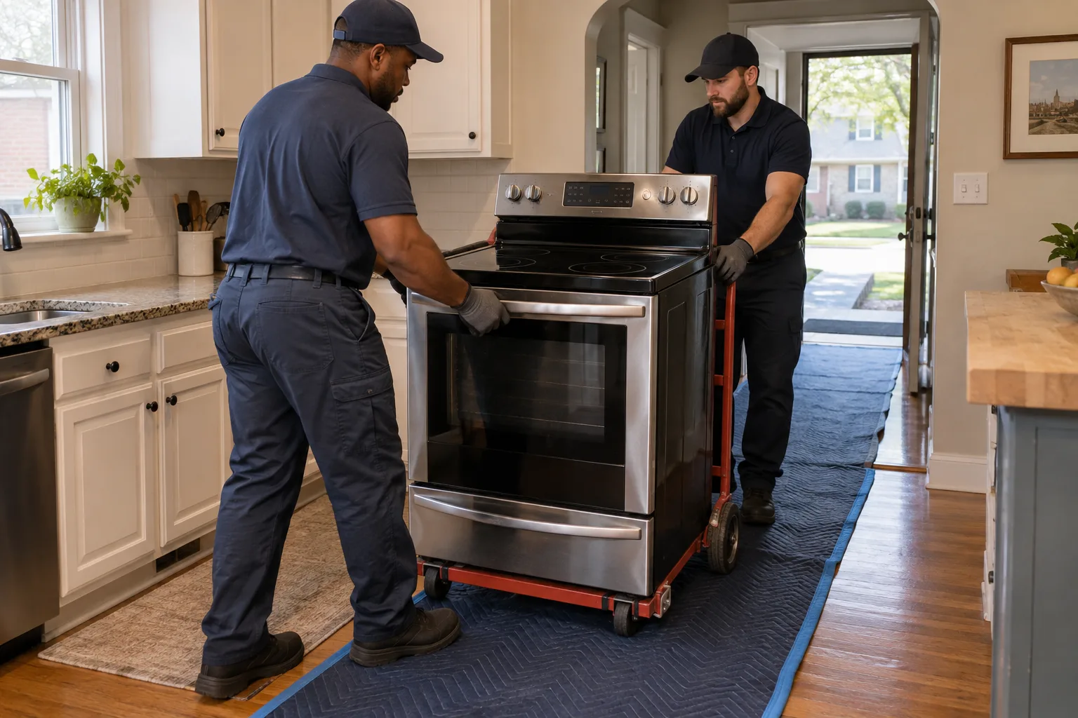 Stove & Oven Removal in progress